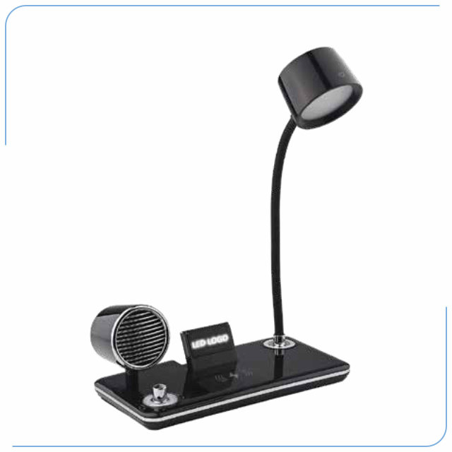 Bluetooth Hoparlörlü Kablosuz Şarjlı LED Masa Lambası – PS 23730