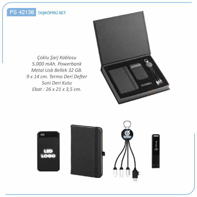 Taşköprü Hediyelik Set - Powerbankli - PS 42138