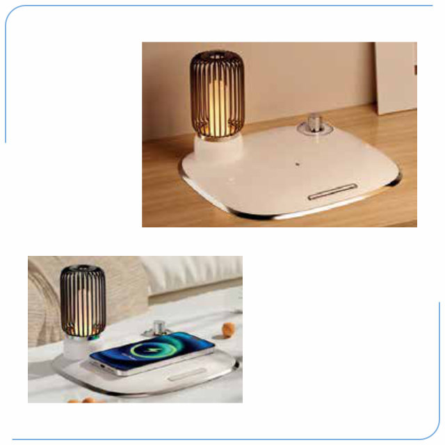 2’si 1 Arada Kablosuz Şarjlı LED Masa Lambası – PS 23731