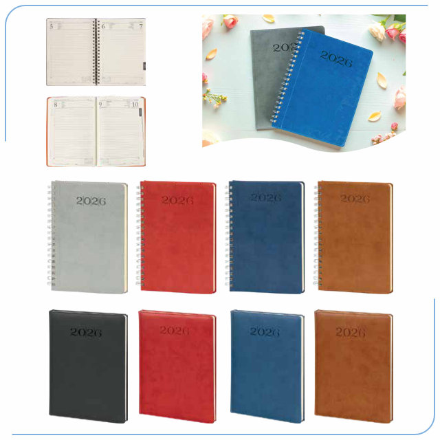 Bostancı Spirelli Dikişli Günlük Ajanda Termo (20×28 cm) PS 70134