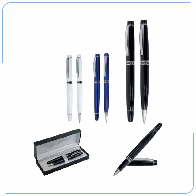 Elena Metal Roller & Tükenmez Kalem Seti  PS 40170