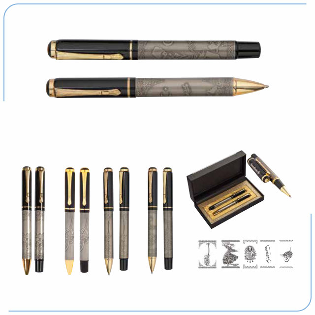 Kabartma Kalem Seti Metal Roller & Tükenmez kalem PS 40507